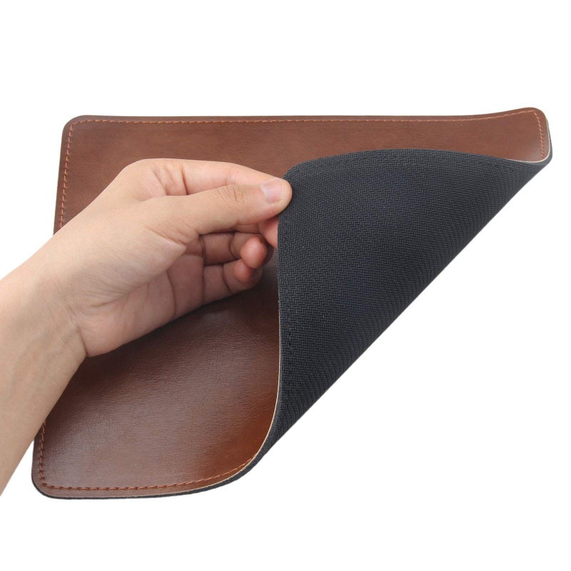Newplenty Non-Slip Rubber Base Leather Mousepad for Laptop Computer PC Personality Desings Gaming Mouse Pad Mat 9.45 X 7.87 inch (Leahter Mouse Pad-Coffee, 9.45 X 7.87 inch) - Image 4